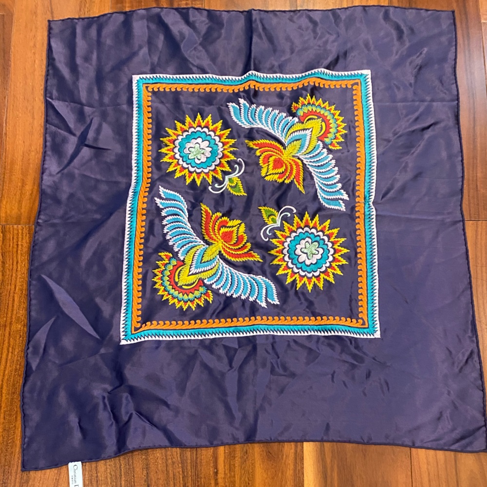 CHRISTIAN DIOR Embroidered Scarf